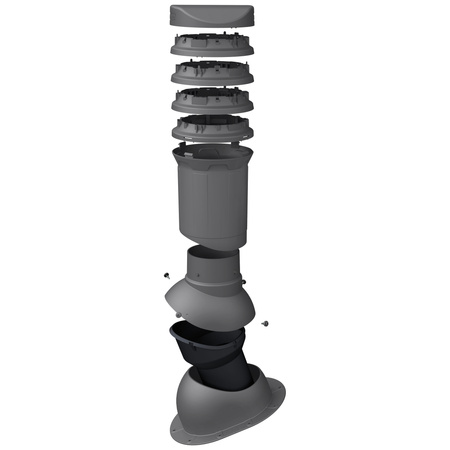 Kominek wentylacyjny DN125 mm Parotec do pokryć płaskich