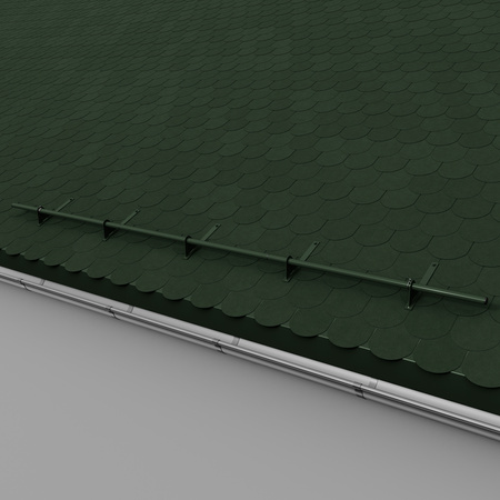 Zestaw ochrony rurowej z 1 rzędem rur do pokryć płaskich