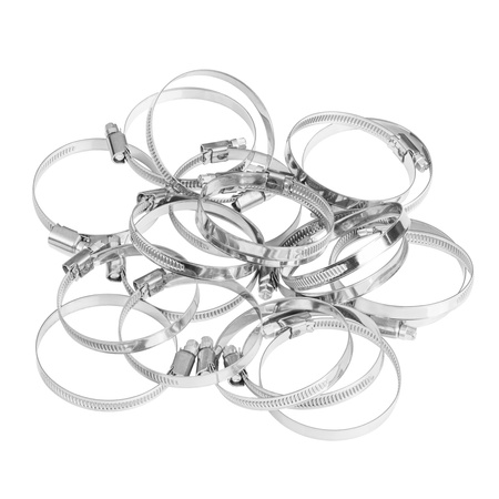 Opaski ślimakowe ze stali nierdzewnej W2 50–70 mm (10 szt.)