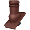 Kominek wentylacyjny niski DN125 mm Parotec do dachówki ceramicznej - Braas Turmalin