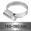 Opaski ślimakowe ze stali nierdzewnej W2 160–180 mm (10 szt.)