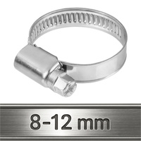 Opaski ślimakowe ze stali nierdzewnej W2 08–12 mm (10 szt.)