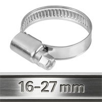 Opaski ślimakowe ze stali nierdzewnej W2 16–27 mm (10 szt.)