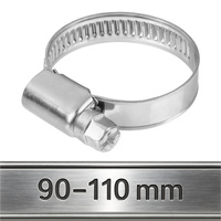 Opaski ślimakowe ze stali nierdzewnej W2 90–110 mm (10 szt.)