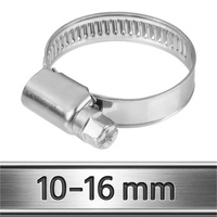 Opaski ślimakowe ze stali nierdzewnej W2 10–16 mm (10 szt.)
