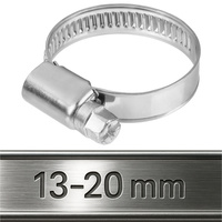 Opaski ślimakowe ze stali nierdzewnej W2 13–20 mm (10 szt.)
