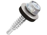 Wkręt samowiercący z podkładką do mocowania blach na zakład - 4,8 mm x 25 mm - Wkręt-Met