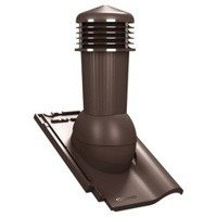 Kominek wentylacyjny z odpływem kondensatu DN125 mm Parotec do dachówki ceramicznej