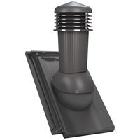 Kominek wentylacyjny z odpływem kondensatu DN125 mm Parotec do dachówki ceramicznej
