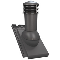 Kominek wentylacyjny z odpływem kondensatu DN125 mm Parotec do dachówki ceramicznej