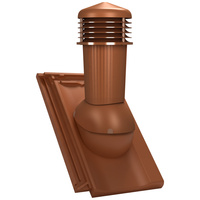 Kominek wentylacyjny z odpływem kondensatu DN125 mm Parotec do dachówki ceramicznej
