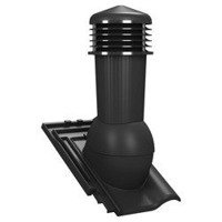 Kominek wentylacyjny z odpływem kondensatu DN125 mm Parotec do dachówki ceramicznej