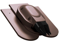 Przejście solarne i fotowoltaiczne Parotec do dachówki ceramicznej