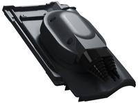 Przejście solarne i fotowoltaiczne Parotec do dachówki ceramicznej