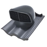 VILPE Scoop Wyrzutnia dachowa do pokryć dachowych typu S 150/160mm - czarny