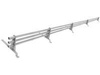Zestaw ochrony rurowej o długości 200 cm, z 3 rzędami rur, do blachodachówki o module 350 mm / 30 mm