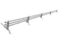 Zestaw ochrony rurowej o długości 200 cm, z 3 rzędami rur, do blachodachówki o module 330 mm / 30 mm