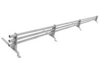 Zestaw ochrony rurowej o długości 150 cm, z 2 rzędami rur, do blachodachówki o module 350 mm / 35 mm
