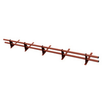 Zestaw ochrony rurowej z 2 rzędami rur do pokryć płaskich