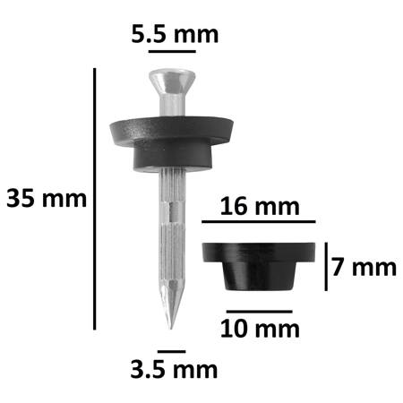 Gwoździe do folii kubełkowej 3,5 mm x 35 mm - 100 szt.