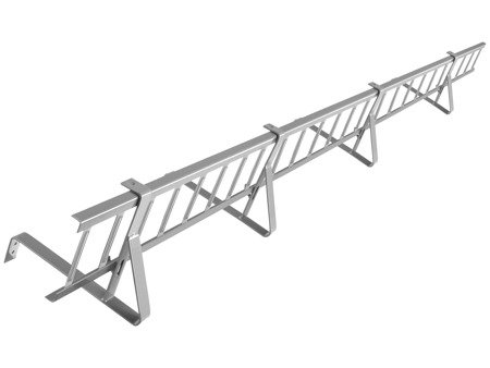 Płotek przeciwśniegowy 150 cm o wysokości 15 cm na dach pokryty karpiówką