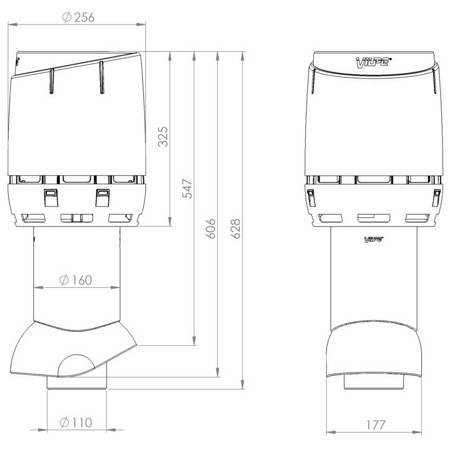 VILPE Kominek izolowany Flow 110/IS/350