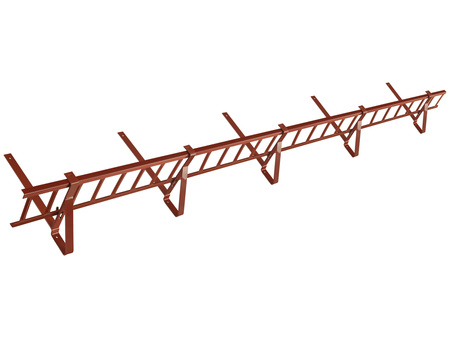 Zestaw płotka przeciwśniegowego o długości 200 cm i wysokości 15 cm do blachodachówki o module 350 mm / 20 mm